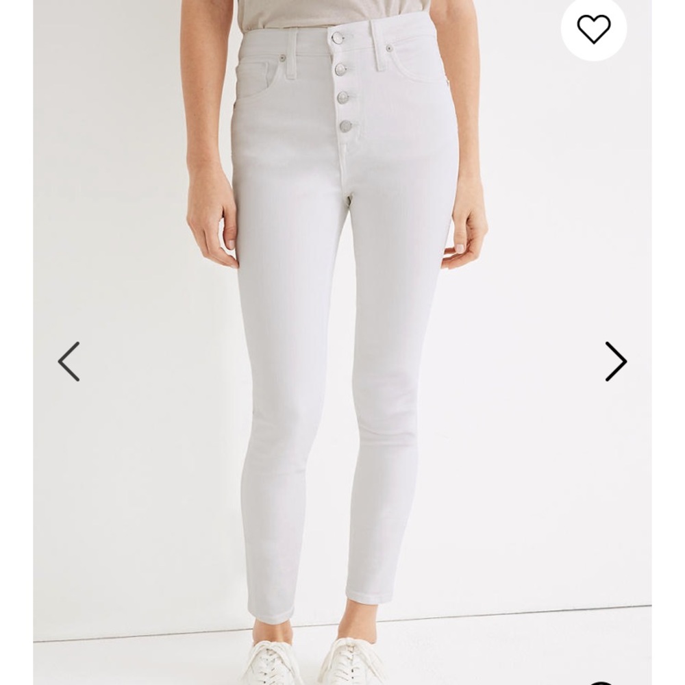 Madewell White 10” High Rise Skinny Crop Jeans NWT - Picture 5 of 10